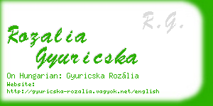 rozalia gyuricska business card