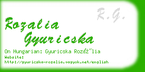 rozalia gyuricska business card
